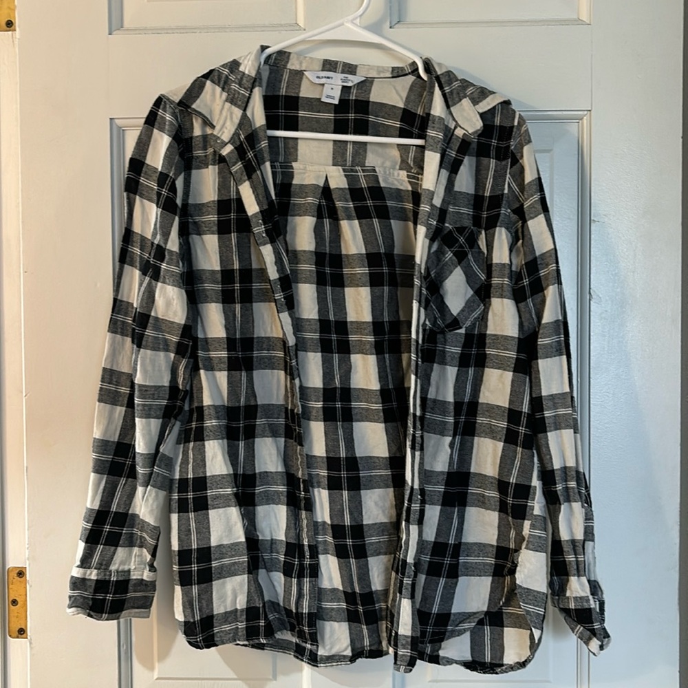 Old Navy plaid flannel button up